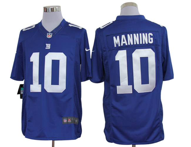 Nike Limited New York Giants #10 Eli Manning Blue Jerseys