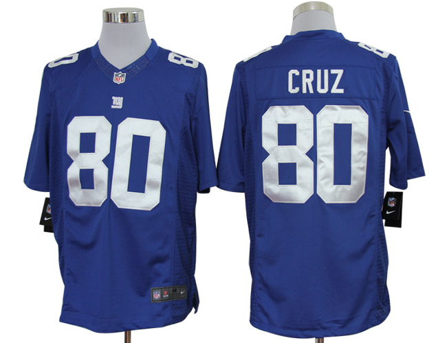 Nike Limited New York Giants #80 Victor Cruz Blue Jerseys