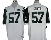 Nike Limited New York Jets #57 Bart Scott White Jerseys,baseball caps,new era cap wholesale,wholesale hats