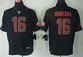 Nike Limited San Francisco 49ers #16 Joe Montana Black Impact Jerseys,baseball caps,new era cap wholesale,wholesale hats