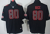 Nike Limited San Francisco 49ers #80 Jerry Rice Black Impact Jerseys,baseball caps,new era cap wholesale,wholesale hats