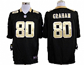 Nike New Orleans Saints #80 Jimmy Graham Game Black Jerseys,baseball caps,new era cap wholesale,wholesale hats