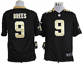 Nike New Orleans Saints #9 Drew Brees Game Black Jerseys,baseball caps,new era cap wholesale,wholesale hats