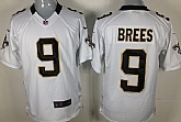 Nike New Orleans Saints #9 Drew Brees Game White Jerseys,baseball caps,new era cap wholesale,wholesale hats