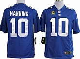 Nike New York Giants #10 Eli Manning Blue C Patch Game Jerseys,baseball caps,new era cap wholesale,wholesale hats