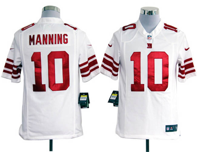 Nike New York Giants #10 Eli Manning Game White Jerseys