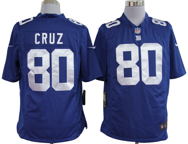 Nike New York Giants #80 Victor Cruz Game Blue Jerseys