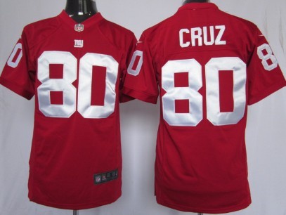 Nike New York Giants #80 Victor Cruz Red Game Jerseys