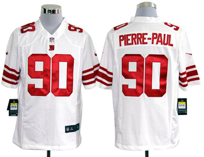 Nike New York Giants #90 Jason Pierre-Paul Game White Jerseys