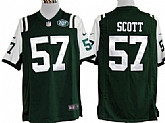 Nike New York Jets #57 Bart Scott Green Game Jerseys,baseball caps,new era cap wholesale,wholesale hats