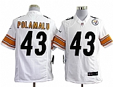 Nike Pittsburgh Steelers #43 Troy Polamalu Game White Jerseys,baseball caps,new era cap wholesale,wholesale hats