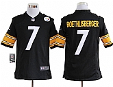 Nike Pittsburgh Steelers #7 Ben Roethlisberger Game Black Jerseys,baseball caps,new era cap wholesale,wholesale hats