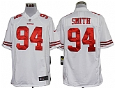 Nike San Francisco 49ers #94 Justin Smith Game White Jerseys,baseball caps,new era cap wholesale,wholesale hats