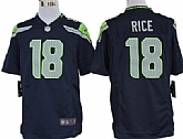 Nike Seattle Seahawks #18 Sidney Rice Blue Game Jerseys,baseball caps,new era cap wholesale,wholesale hats