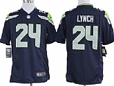Nike Seattle Seahawks #24 Marshawn Lynch Navy Blue Game Jerseys,baseball caps,new era cap wholesale,wholesale hats