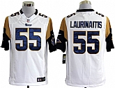 Nike St. Louis Rams #55 James Laurinaitis Game White Jerseys,baseball caps,new era cap wholesale,wholesale hats