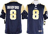 Nike St. Louis Rams #8 Sam Bradford Navy Blue Game Jerseys,baseball caps,new era cap wholesale,wholesale hats