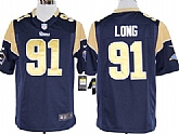 Nike St. Louis Rams #91 Chris Long Game Navy Blue Jerseys,baseball caps,new era cap wholesale,wholesale hats
