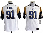 Nike St. Louis Rams #91 Chris Long Game White Jerseys,baseball caps,new era cap wholesale,wholesale hats
