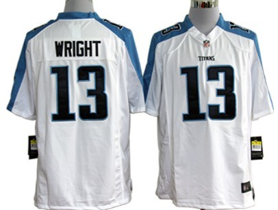 Nike Tennessee Titans #13 Kendall Wright White Game Jerseys