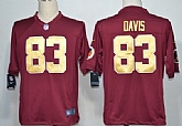 Nike Washington Redskins #83 Fred Davis Red With Gold Game Jerseys,baseball caps,new era cap wholesale,wholesale hats