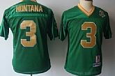 Notre Dame Fighting Irish #3 Montana Green Throwback Kids Jerseys,baseball caps,new era cap wholesale,wholesale hats