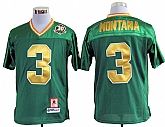 Notre Dame Fighting Irish #3 Montana Green Throwback NCAA Jerseys,baseball caps,new era cap wholesale,wholesale hats