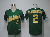 Oakland Athletics #2 Pennington Green Jerseys,baseball caps,new era cap wholesale,wholesale hats