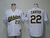 Oakland Athletics #22 Carter White Cool Base Jerseys,baseball caps,new era cap wholesale,wholesale hats