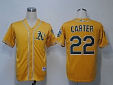 Oakland Athletics #22 Carter Yellow Jerseys,baseball caps,new era cap wholesale,wholesale hats