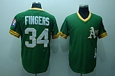 Oakland Athletics #34 Rollie Fingers Throwback green Jerseys,baseball caps,new era cap wholesale,wholesale hats