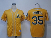 Oakland Athletics #35 Powell Yellow Jerseys,baseball caps,new era cap wholesale,wholesale hats