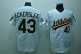 Oakland Athletics #43 Eckersley white Jerseys,baseball caps,new era cap wholesale,wholesale hats