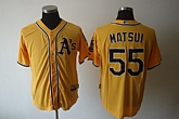 Oakland Athletics #55 Matsui Yellow Jerseys,baseball caps,new era cap wholesale,wholesale hats