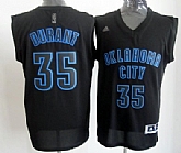 Oklahoma City Thunder #35 Kevin Durant All Black With Blue Fashion Jerseys,baseball caps,new era cap wholesale,wholesale hats
