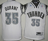 Oklahoma City Thunder #35 Kevin Durant Revolution 30 Swingman White With Black Jerseys,baseball caps,new era cap wholesale,wholesale hats