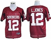 Oklahoma Sooners #12 L.Jones Red NCAA Jerseys,baseball caps,new era cap wholesale,wholesale hats