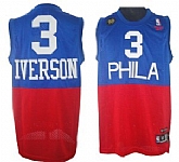 Philadelphia 76ers #3 Allen Iverson Soul Swingman Blue With Red 10TH Jerseys,baseball caps,new era cap wholesale,wholesale hats