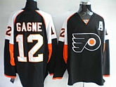 Philadelphia Flyers #12 Simon Gagne A Patch Black Jerseys,baseball caps,new era cap wholesale,wholesale hats