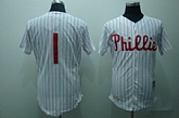 Philadelphia Phillies #1 Richie Ashburn White(red strip) Jerseys,baseball caps,new era cap wholesale,wholesale hats