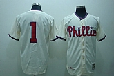 Philadelphia Phillies #1 cream Jerseys,baseball caps,new era cap wholesale,wholesale hats