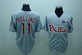 Philadelphia Phillies #11 Jimmy Rollins grey Jerseys,baseball caps,new era cap wholesale,wholesale hats