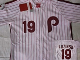Philadelphia Phillies #19 luzinski white red stripe Jerseys,baseball caps,new era cap wholesale,wholesale hats