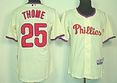 Philadelphia Phillies #25 Jim Thome Cream Jerseys,baseball caps,new era cap wholesale,wholesale hats