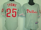 Philadelphia Phillies #25 Jim Thome Gray Jerseys,baseball caps,new era cap wholesale,wholesale hats