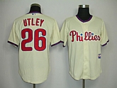 Philadelphia Phillies #26 Utley light yellow Jerseys,baseball caps,new era cap wholesale,wholesale hats