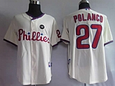 Philadelphia Phillies #27 Polanco cream Jerseys,baseball caps,new era cap wholesale,wholesale hats