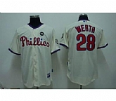 Philadelphia Phillies #28 Jayson Werth cream Jerseys,baseball caps,new era cap wholesale,wholesale hats