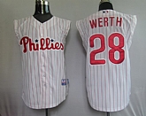 Philadelphia Phillies #28 Werth white with red pinstripe new Jerseys,baseball caps,new era cap wholesale,wholesale hats