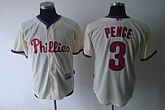 Philadelphia Phillies #3 pence cream Jerseys,baseball caps,new era cap wholesale,wholesale hats